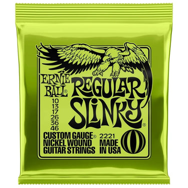 Encordadura Ernieball Para Guitarra Electrica Regslinky Verde, 2221